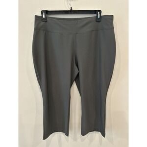 Lucy Tech Capri Leggings XL Gray High Rise Yoga Workout Pants